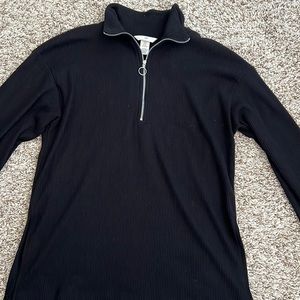 Black quarter zip sweater